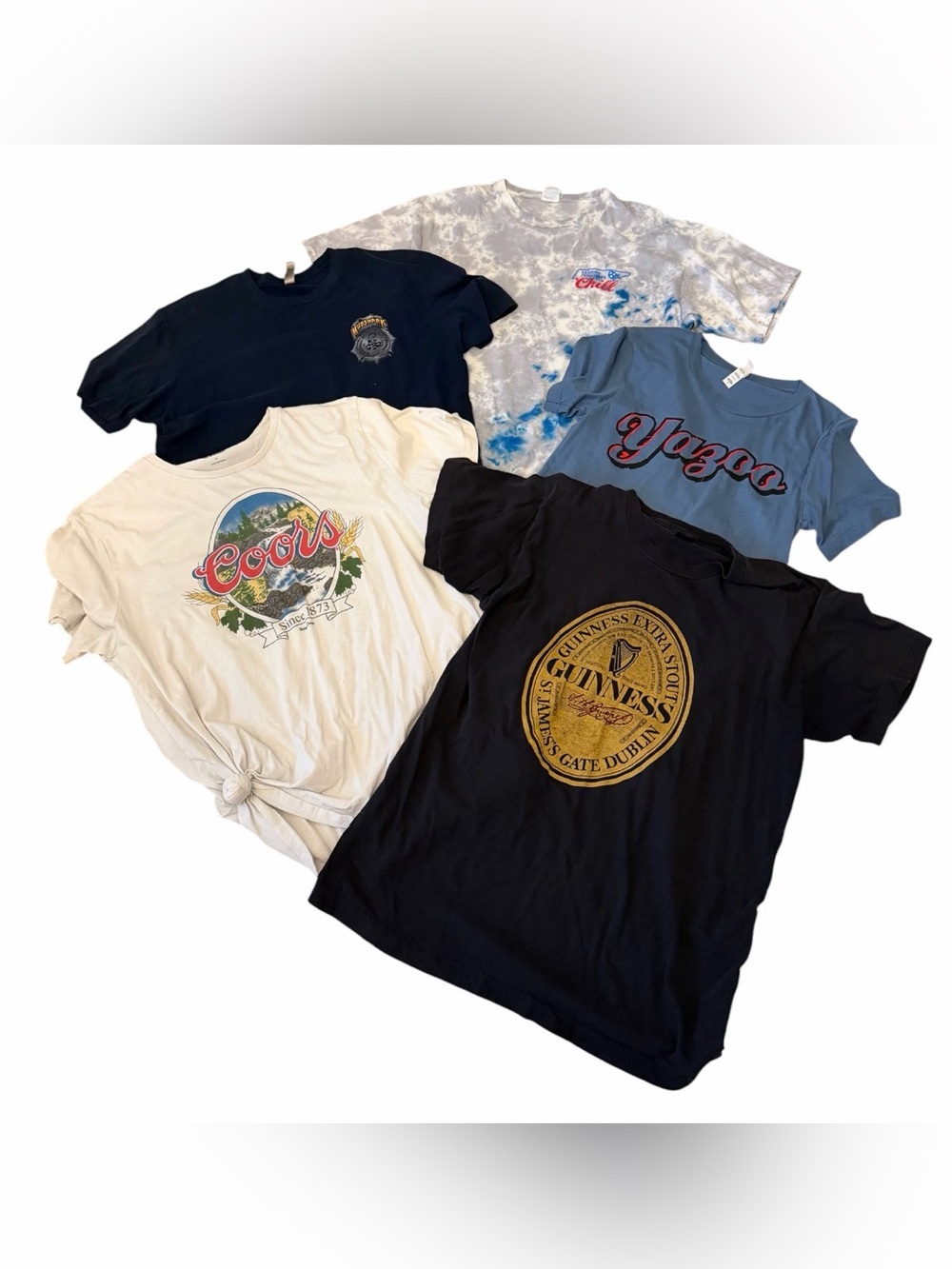 #34-Beer & Brewery 🍺 Graphic Tee Bundle 5 pc T-Shirt Lot
